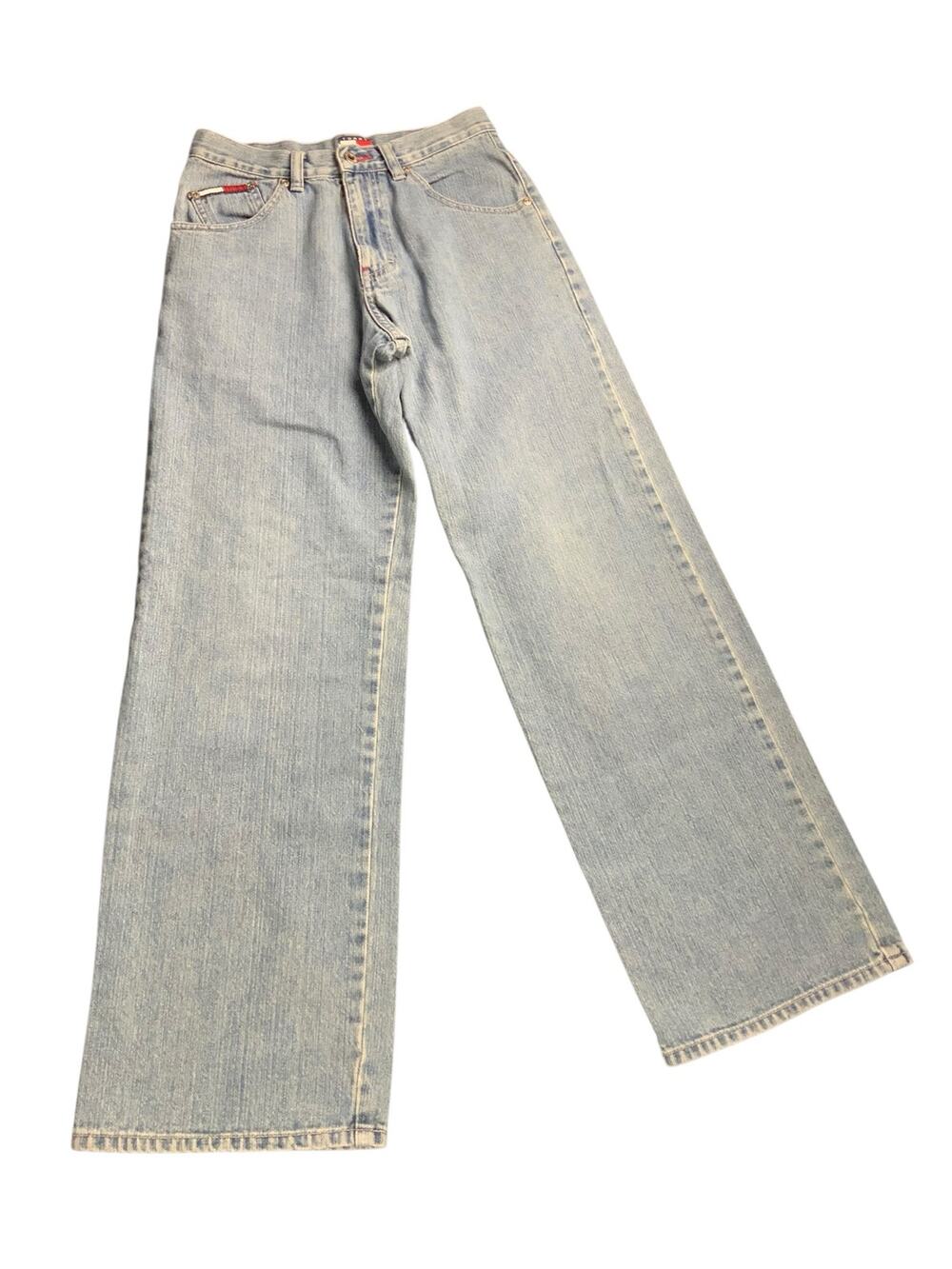 Tommy Hilfiger Jeans Boys 12 Wide Leg Light Wash Y2K Denim Baggy Vintage